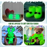 5 Rolls Glow in The Dark Yarn Luminous Crochet Yarn for Crocheting DIY Knitting Glow Fingering Weight Yarn for Arts Crafts Sewing Thread Party Supplies, 54.7 yd Per Roll (Bright Color)