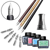 Calligraphy Set For Beginners, 3 Calligraphy Pens, 4 Ink Bottle 15ml, 20 Calligraphy Nibs, 1 Calligraphy Pen Holder, Dip Pen Set, Perfect Gift For Men, Women And Kids, Calligraphy Kit For Beginners