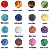 Lava Bead Kit, 600 Pcs Lava Beads Stone Rock Diffuser Balls Kit Set | Black & Colored | Chakra