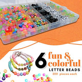 Clay Beads Jewelry Making Kit 10,500PCS - Complete Bracelet Making Kit Mothers Day Crafts for Kids with Flat Beads, Polymer Clay Beads for Bracelets Making, Flat Letter Beads for DIY Heishi Bead Kit