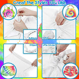 Souarts DIY Tie Dye Kits - 12 Colors Fabric Dye Art Set with Rubber Bands Gloves and Table Covers for Birthday Gift Tye Dye for Kids,Adult