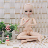 UCanaan Customized 1/4 BJD Doll 45cm 18Inch Ball Jointed Dolls + Basic Makeup + Different Hands,Free to Change DIY Dolls(Brown Eyes)