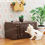 Odoria 1/12 Miniature Luggage Chest Trunk Suitcase Dollhouse Decoration Accessories