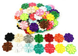 RayLineDo 100PCS Assorted Color Small Flower Patch Stickers Embroidery Badge Iron On Applique Patch for Bags Jackets Tablecloth Bedsheets