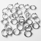 Heather's cf 70 Pieces Silver Tone Oval Flat Bead Frame Findings Jewelry Making 19X15mm