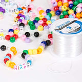 Pony Beads | 2000 Multi-Color Pony and Letter Beads | 164 Foot Jewelry Cord | Resealable Bags