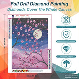 Stalente Diamond Painting Kits for Adults 5D DIY Diamond Art Craft Paint with Full Round Drill for Home Wall Decor Moon 11.8×15.7in