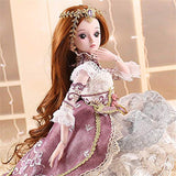 HighlifeS BJD Doll SD Doll 60cm/24inch Joints with All Clothes Outfit Shoes Wig Hair Makeup for Girl Gift and Dolls Collection