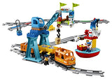 LEGO DUPLO Cargo Train 10875 Exclusive Battery-Operated Building Blocks Set (105 Pieces) & DUPLO Town World Animals 10907 Exclusive Building Bricks (121 Pieces)