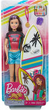 Barbie Dreamhouse Adventures Skipper Surf Doll, Approx. 11-Inch in Surfing Fashion, with Surfboard and Accessories, Gift for 3 to 7 Year Olds