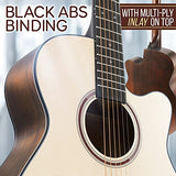 Pyle Premium Solid Spruce Top Steel String Guitar with Cutaway - 40” Full Size Starter Kit Handcrafted Linden Wood w/Gig Bag, Digital Tuner, Extra Strings, Picks, Shoulder Strap for Beginners Adults