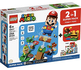 Lego 66677 Super Mario 2 in 1 Super Pack Building Kit (Contains Lego 71360 Adventures with Mario and Lego 71393 Bee Mario) Collectible Toy for Creative Kids 6+