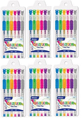 6 Pk, Bazic Glitter Color Gel Pen w/ Cushion Grip, Assorted Color (6 Per Pack/ Total of 36 Pens)