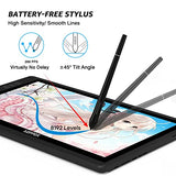 Drawing Tablet with Screen 15.6 Inch 2-in-1 Graphics Tablet Drawing Monitor Pen Display 1080P HD IPS Screen with Stand and 8192 Levels Battery-Free Stylus Compatible for Window/Mac