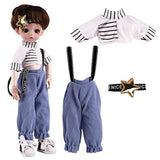 UCanaan 1/6 BJD Dolls Clothes Set for 11.5In-12In Fashion Jointed Dolls 30cm Poseable Dolls-Star Cool