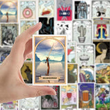 Water Bottle Tarot Stickers Laptop Astrology Stickers Divination Stickers Pack 50 Pcs Decals for Water Bottle Laptops Ipad Cars Luggages