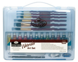 Royal & Langnickel Essentials Clear View Watercolor Painting Set, Large