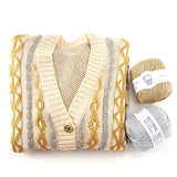 Yarn for Crocheting,2PCS Yarn for Knitting Rose Gold Glitter Lurex Yarn Shine Yarn for Crochet Knitting Sweater,Scarf,DIY Toys,Bags Decor (Red)
