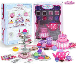 Sophia's 18 Inch Doll Tea Party & Dessert Food Set, Two Complete Doll Food Play Sets for Your Favorite 18 Inch Doll | Includes 64 Pieces of Pretend Doll Food & Accessories