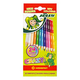 Jolly Supersticks Premium European Colored Pencils Double-Ended Pencils; 24 Colors in 12 Pencils, Perfect for Adult and Kids Coloring