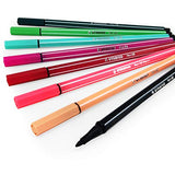 STABILO Pen 68 Fibre Tip Fineliner - 1.0mm - Watermelon Set - Wallet of 8 Assorted Colours