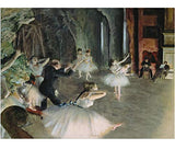 The Rehearsal of the Ballet on Stage by Edgar Degas, 18x24-Inch Canvas Wall Art