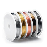 Copper Wire for Jewelry Making 26Gauge, Artistic Craft Wire 10 Pack 5 Colors