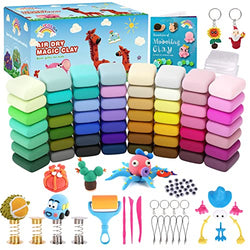 Aestd-ST Air Dry Clay Kit, 42 corlors Modelling Clay for Kids, Safe & Non-Toxic Ultra Light DIY Model Magic Clay, Molding Clay with Sculpting Tools