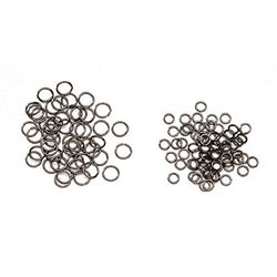 Jump Rings - Hematite - 4 and 6mm (1 Pack of 120 Pieces)