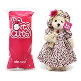 Oitscute Teddy Bears Baby Cute Soft Plush Stuffed Animal Toy for Girl Women 16" (White Bear Wearing red Floral Dress)