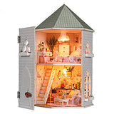 Rylai 3D Puzzles Miniature Dollhouse DIY Kit w/ Light -Love Fort Series Dolls Houses Accessories with Furniture LED Music Box Best Birthday Gift for Women and Girls