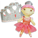 Ballerina Princess Gift Set- Includes Book, Ballerina Doll Toy, and Tiara Crown for Little Girls Ages 2 3 4 5 6 Years. Great for Birthday, Ballet Recital, and Toddler Role Play