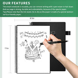 Smart Reusable Notebook Misdic Book Eco-Friendly Journal Erasable Hardbound Blank Flip Notebook Paper Sketching or Doodling(8.5x11)