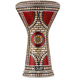 The Ruby Orchid Darbuka by Gawharet El Fan (World Percussion) - Arabic Darbuka Drum/Doumbek Drum with White Malik Instruments Head