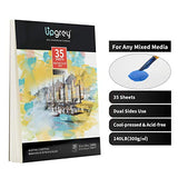 UPGREY Watercolor Paper Pads 70 Sheets Total Acrylic Painting Paper 11"x14" Drawing Paper Acid Free Sketchbook Watercolor Journal Cold-Pressed Double Sided Wet & Dry Media (140lb/300gsm) Pack of 2