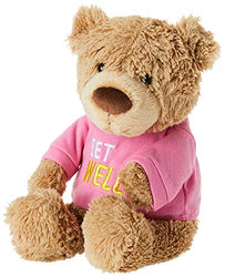 GUND Get Well T-Shirt Message Teddy Bear Stuffed Animal Plush, Pink, 12.5"