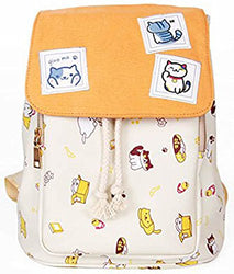 MONMOB Neko Atsume Anime Cover Type Lolita Style Cute Cat Backpack Shoulders Bag Canvas Bag