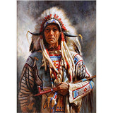 KANXINER Diamond Painting Kits for Adults, 5D Diamond Painting Tools and Accessories- Native American# 5, 5D Diamond Painting Full Dril(11.81 x 15.75 in)