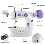 HAITRAL Portable Sewing Machine Adjustable 2-Speed Double Thread Electric Crafting Mending