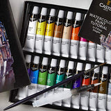 Castle Art Supplies Watercolors Paint Set - 24 Vibrant Colors in Tubes – Quality Paint that is Easy & Convenient to Mix With Great Results. This Set Makes it Super Easy to Enjoy Watercolors