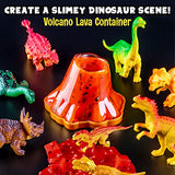 Original Stationery Dinosaur Slime Kit, Glow in The Dark Slime Making Kit to Create Slime for Boys, Glossy Slime and Dino Poop Slime for Kids, Awesome Butter Slime Kit for Boys and Birthday Gift Idea