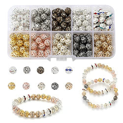 NITOPUPU 200Pcs 8mm Czech Crystal Rondelle Spacer Beads for Jewelry Making,Beads for Bracelets Necklaces(Round 8mm)