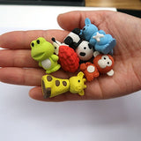 TOAOB 28PCS Pencil Erasers Adorable Non-Toxic Best Removable Assembly Zoo Mini Puzzle Animal Pencil