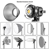 GVM Great Video Maker LED Video Light CRI97+ with Bowen's Mount 80W 5600K Dimmable LED Daylight for Photography Shooting Light with Reflector Filter, Outdoor Shooting, Wedding,Lives