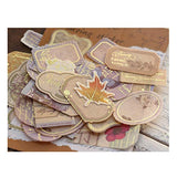 Vintage Washi Paper Sticker Set 120 Pieces Flower Retro Ticket Worldwide Stamp Postmark Self-afhesive Decorative Stickers for Scrapbooking Journal Planners Calendars Album Art Craft Diary Book