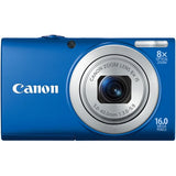 Canon PowerShot A4000IS 16.0 MP Digital Camera with 8x Optical Image Stabilized Zoom 28mm Wide-Angle Lens with 720p HD Video Recording and 3.0-Inch LCD (Blue) (OLD MODEL)