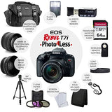 Canon EOS Rebel T7i 24.2MP Digital SLR Camera + EF-S 18-55mm f/4-5.6 is STM Lens + 2X 64GB Memory Card + Wide Angle & Telephoto Lens + RC-6 Wireless Remote + DC59 Gadget Bag + Tripod + Valued Bundle