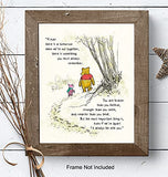 Winnie The Pooh Wall Art - Kids Room Decor - Boys Room Decor - Little Girls Bedroom Decor - Baby Nursery Decor - Wall Decor for Toddlers - Inspirational Positive Quotes Picture Poster Print