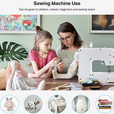 Bosszer Mini Sewing Machine for Beginners and Kids,Portable Household Small Sewing Machines, with Foot Pedal 12 built-in Stitches, 2 Speed Sewing Made Easy -Purple/White