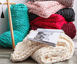 Soft Big Chenille Chunky Yarn, Burgundy 8oz Washable Arm Knitting Yarn Cozy Large Chunky Knit Yarn Jumbo Bulky Yarn (Burgandy Red, 8oz)